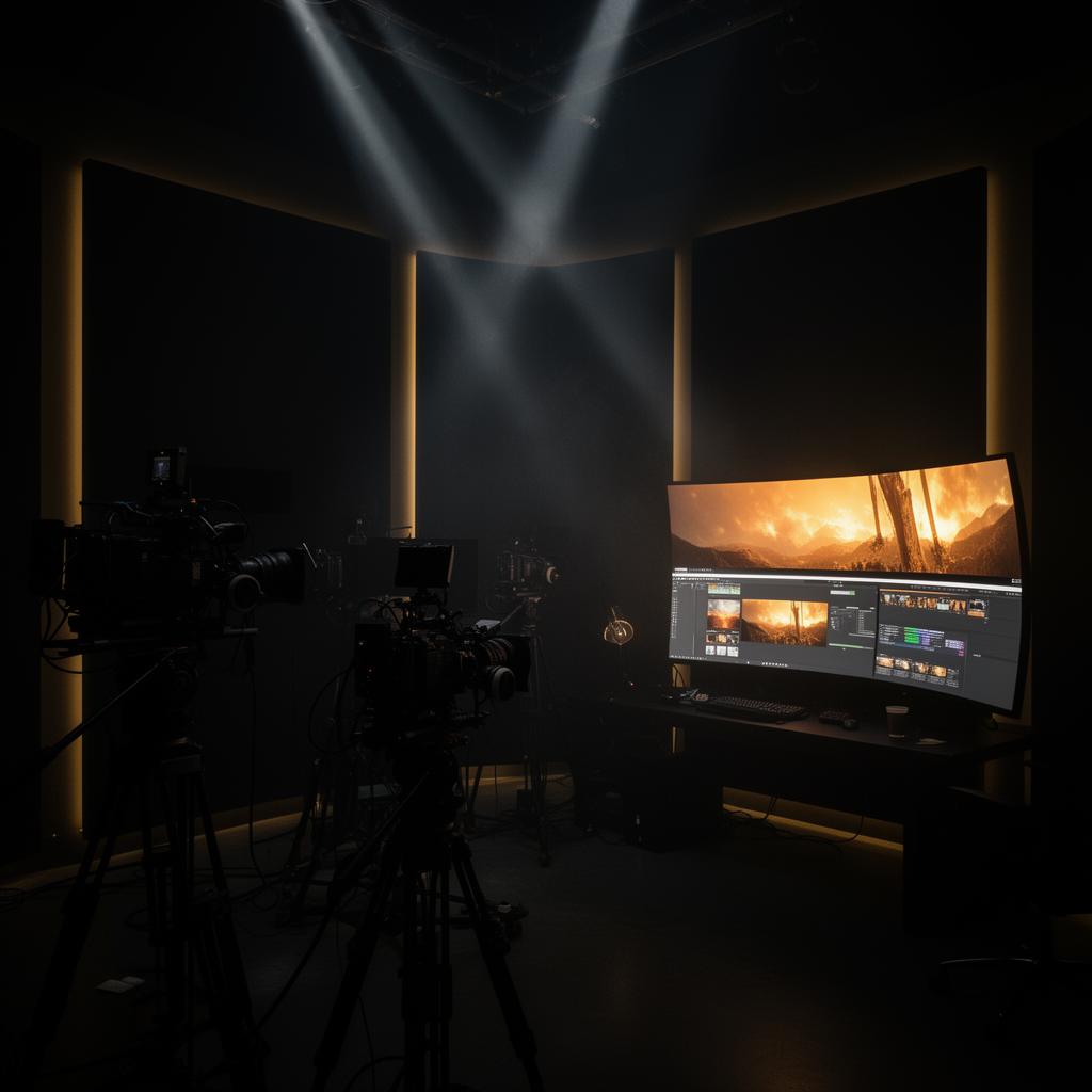 Extrion Labs premium creative studio with cinematic production equipment